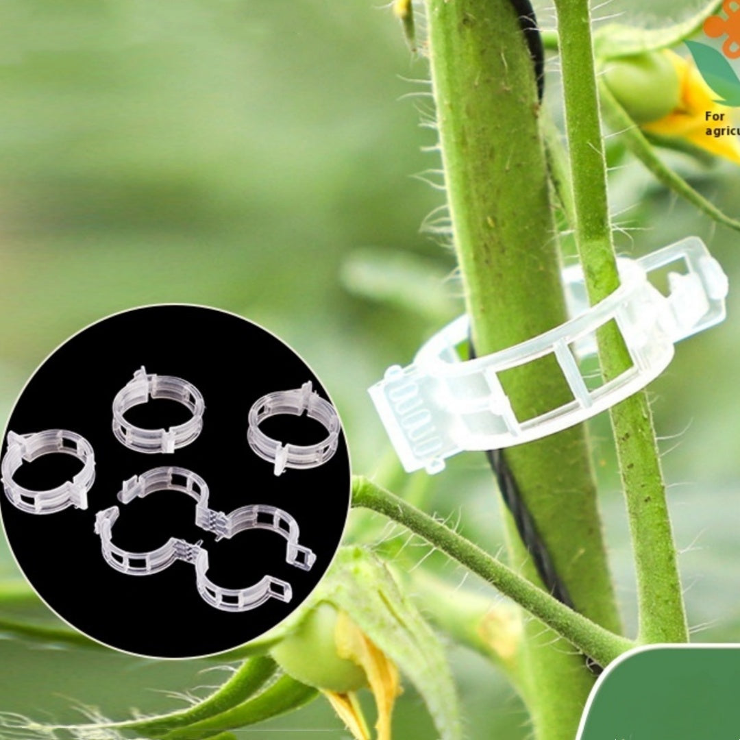White Plant Support Clips – 50 Pack