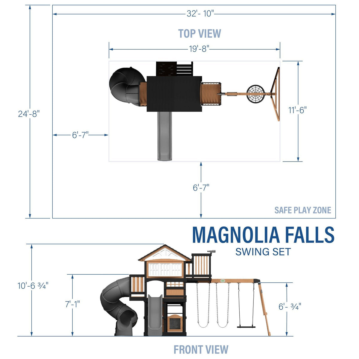 Magnolia Falls Swing Set