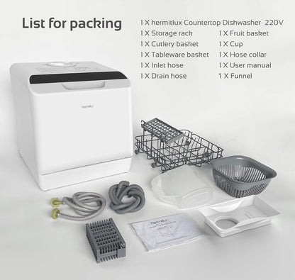 Table Top Dishwasher 5 Place Settings 5L Tank 6 Programs White